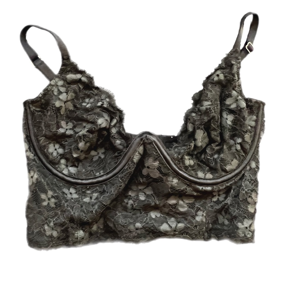 Victoria Secret Black Lace "Dream Angel" Corset Bra - 32C
